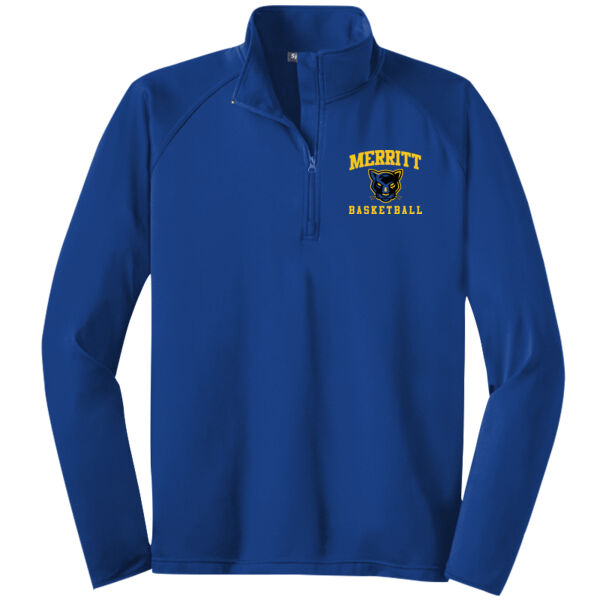 Merritt College Royal Tall Sport Wick Stretch 1/4 Zip Pullover Thumbnail