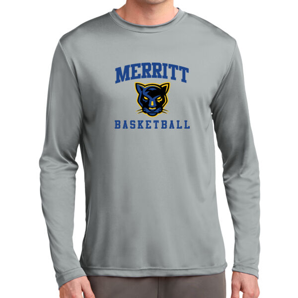 Merritt College Grey Long Sleeve PosiCharge Competitor Tee Thumbnail