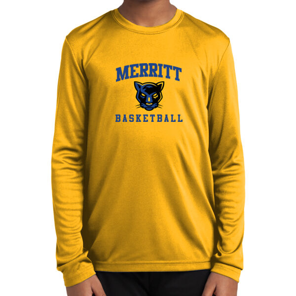 Merritt College Gold Youth Long Sleeve PosiCharge Competitor Tee Thumbnail