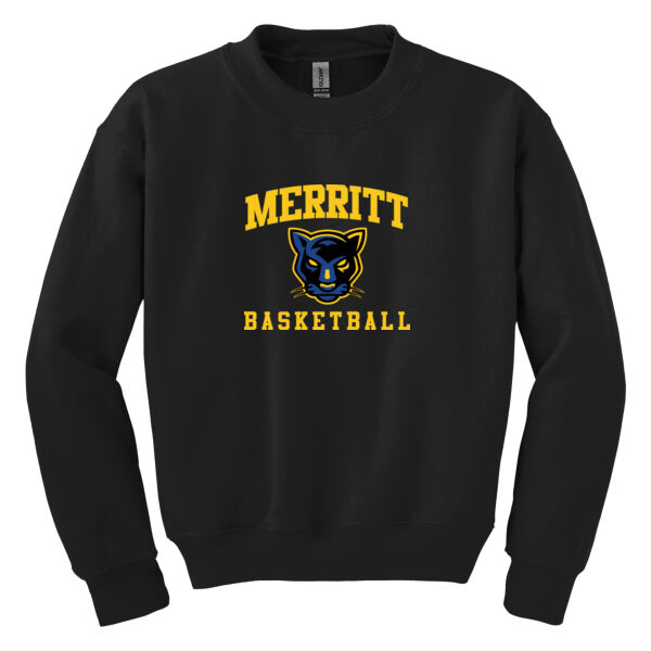Merritt College Black Youth Heavy Blend Crewneck Sweatshirt Thumbnail