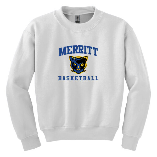 Merritt College White Youth Heavy Blend Crewneck Sweatshirt Thumbnail