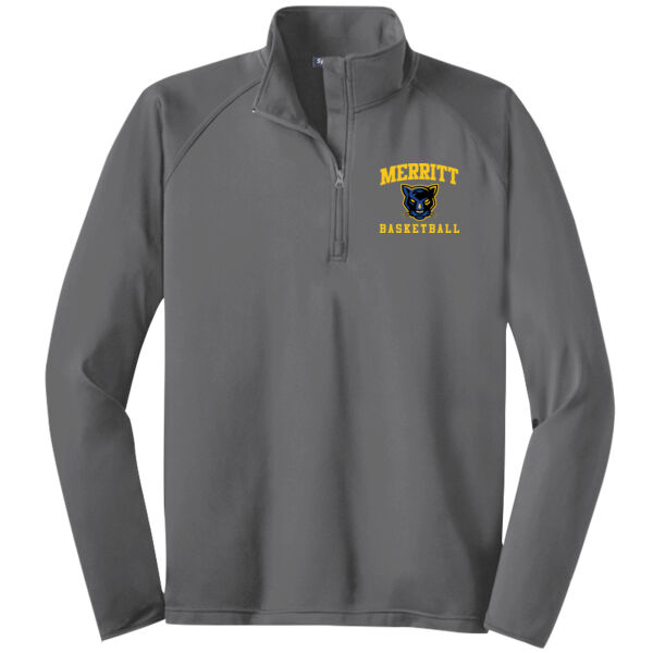 Merritt College Grey Tall Sport Wick Stretch 1/4 Zip Pullover Thumbnail