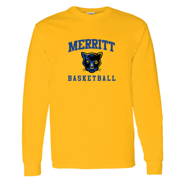 Merritt College Gold Heavy Cotton 100% Cotton Long Sleeve T Shirt Thumbnail