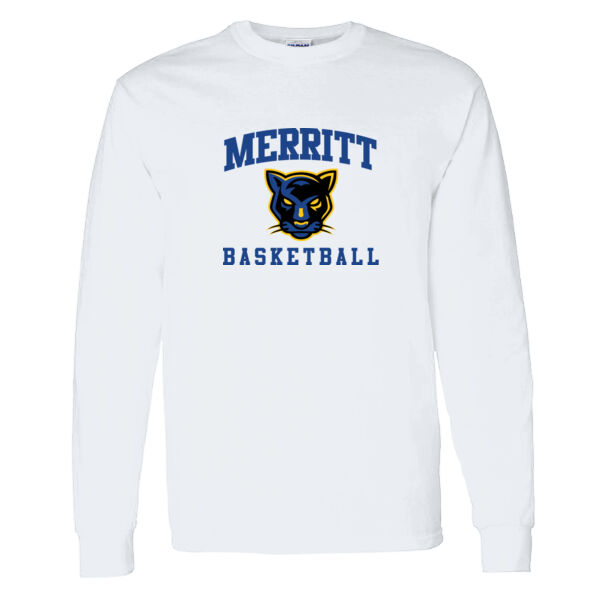 Merritt College White Heavy Cotton 100% Cotton Long Sleeve T Shirt Thumbnail