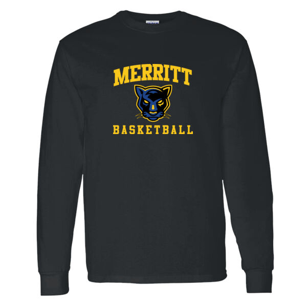 Merritt College Black Heavy Cotton 100% Cotton Long Sleeve T Shirt Thumbnail