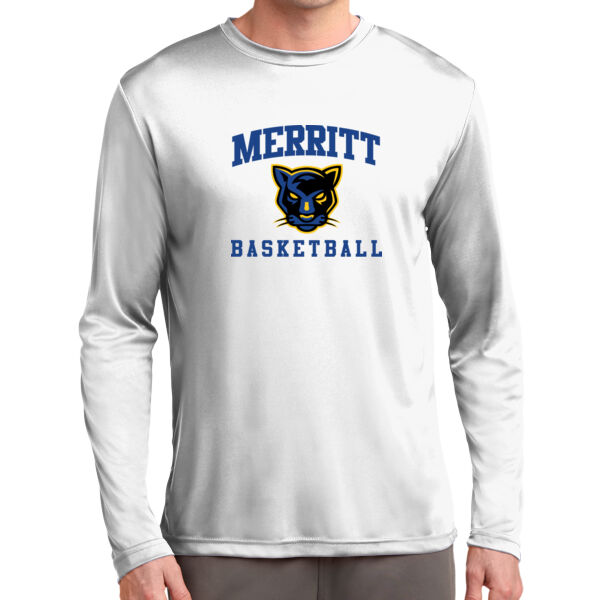 Merritt College White Long Sleeve PosiCharge Competitor Tee Thumbnail