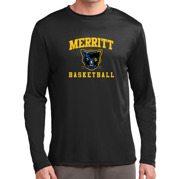 Merritt College Black Long Sleeve PosiCharge Competitor Tee Thumbnail