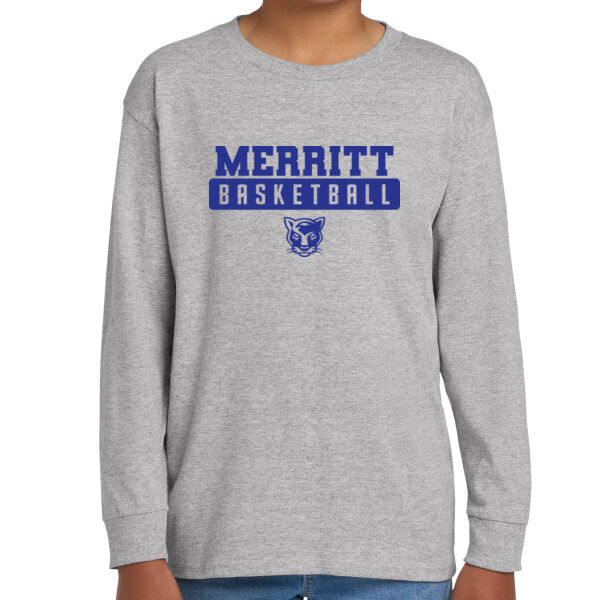 Merritt College Youth Heavy Cotton 100% Cotton Long Sleeve T Shirt Thumbnail